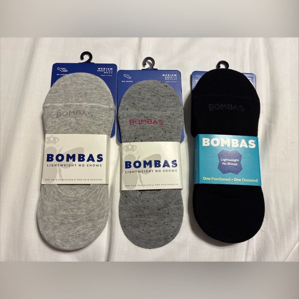 Bombas unisex no show socks lot of 7 size medium